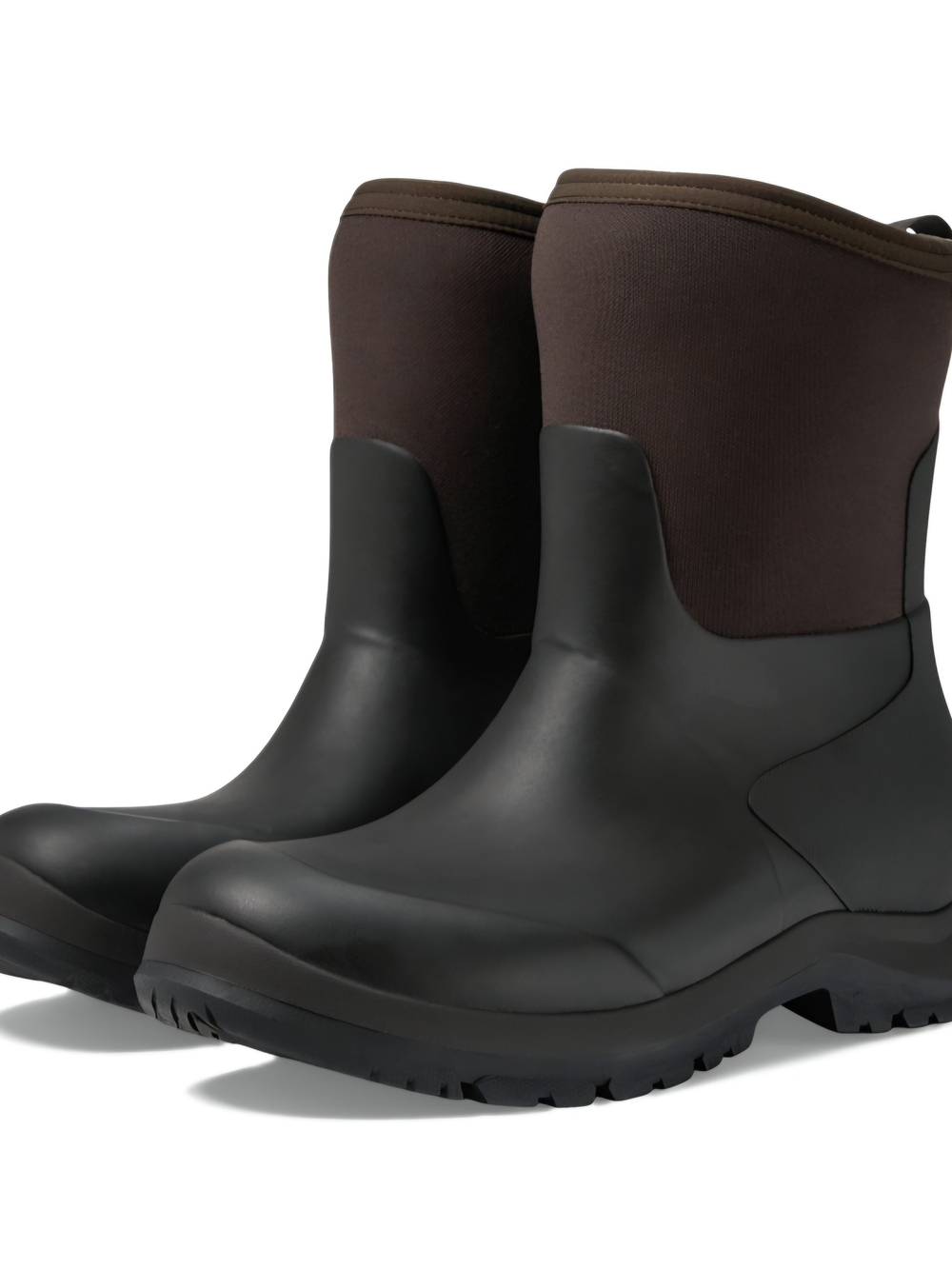 Men's Brown and Black Waterproof Pull-On Boots